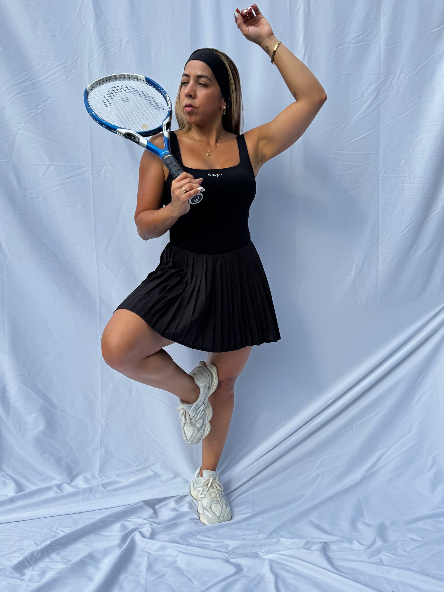 BLACK TENNIS DRESS