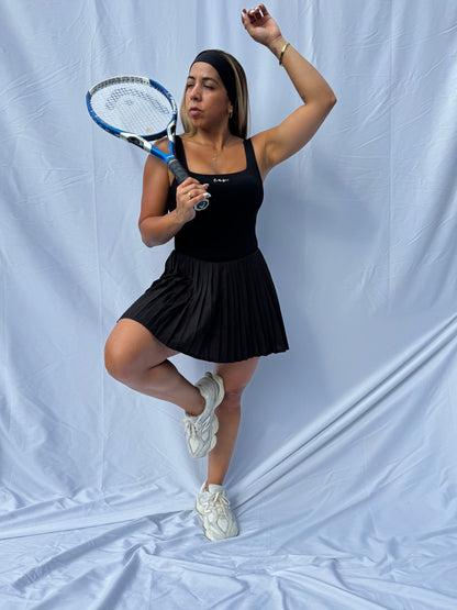 BLACK TENNIS DRESS